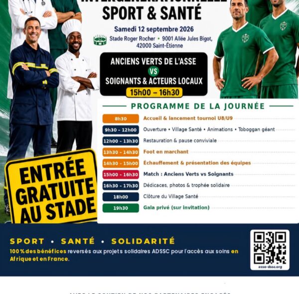 Journée Intergénérationnelle Sport & Santé à Saint-Étienne : un rendez-vous solidaire et festif le 12 septembre 2026 !